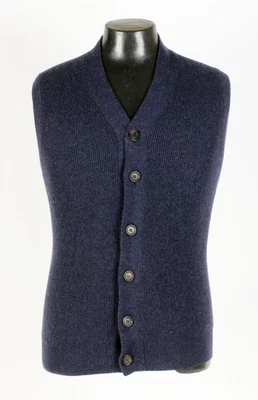 Brunello Cucinelli 100% Cashmere Sweater Vest - Blue - M - $1495 Retail - Image 1 of 4
