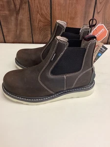 Avenger braune Arbeitsstiefel Keilabsatz rutschfest wasserdicht Damengröße 10 - Bild 1 von 14