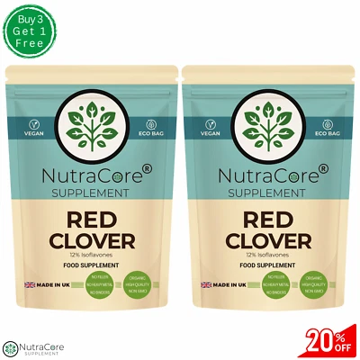 Cápsulas de trébol rojo 5000 mg - (12% isoflavonas) - colesterol y salud de la mujer - 180 cápsulas Foto 1 de 4