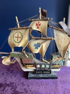 Handcrafted Wooden Model Santa Maria 1492 Ship Nautical Marine Sailboat Columbus - Picture 1 of 6