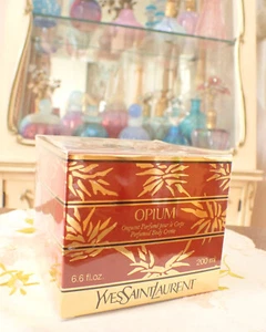 VTG 1980s 1989 YSL OPIUM Perfumed Body Crème (Cream) 6.6 Oz 200ml Pre-UPC SEALED - Picture 1 of 11