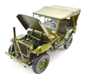 Modellino auto scala 1:18 Jeep Willys US ARMY diecast modellismo da collezione - Foto 1 di 6
