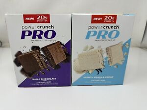 Power Crunch PRO Protein Wafer Bars Variety Pack (2) 2oz Packages chocolate