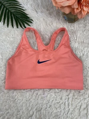 ЖЕНСКИЕ Nike Dri-Fit спортивный бюстгальтер женский размер S розовый гонщик назад тренажерный зал - Изображение 1 из 4