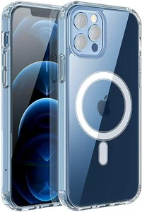 Clear Magnetic Slim Fit Case for iPhone 12/12 Pro 6.1 with Mag-Safe Charging - Picture 1 of 7