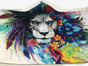 Electro Threads Micro Manta de Lanza con Capucha Nueva Sin Etiquetas Rasta Rafiki Rey del León OM - Imagen 1 de 57