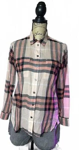 Burberry Pink Checkered Cotton Shirt Sz Sml -by Loving Kindness Everyday - Picture 1 of 23