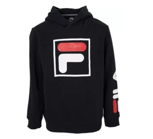 FILA Hoodie Youth Big Boys Small Classic Long Sleeve Graphic Black - Picture 1 of 5