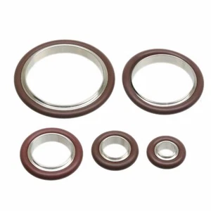 NW KF-10/16 KF25 KF40 KF50 Vakuumflanscharmatur Zentrierung SS304 + O-Ring - Bild 1 von 11