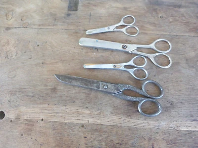 lot ancien ciseaux outil vieux metier couture acier vintage french antique - Photo 1/4