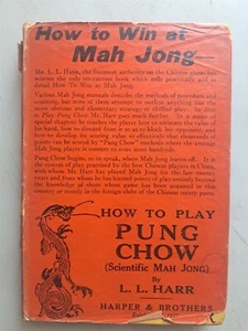 How to Play Pung Chow (Scientific Mah Jong) by L.L. Harr, 1923 HC, Jacket - Foto 1 di 7