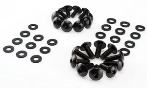 M5 M6 Viti Grandi Rivestimento Moto Nero Plastica Rondelle - Foto 1 di 6