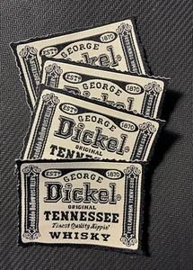 George Dickel patch Tennessee Whisky Dickel liquor patch 2 3/8" wide 4 pcs. - Picture 1 of 10