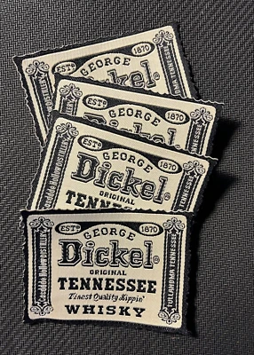 George Dickel patch Tennessee Whisky Dickel  liquor patch 2 3/8" wide 4 pcs. - Image 1 of 4