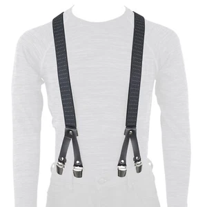 OXFORD RIGGERS PANTALÓN MOTO TRABAJO PESADO PANTALONES TIRANTES NEGRO CA070 - Imagen 1 de 6