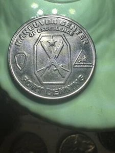 Fort Benning U.S.Army MWR Maneuver Center Aluminum Token - Picture 1 of 2
