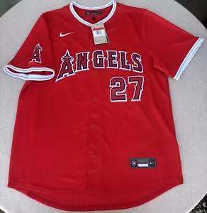 NEW Authentic Men’s Large MLB Nike Limited Mike Trout Anaheim Angels Jersey # 27 - Picture 1 of 4