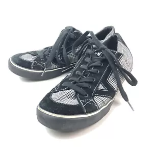 Vans Tory Skateboard Leather Canvas Sneaker Womens Sz 11 Shoe Plaid Black Skater - Picture 1 of 10