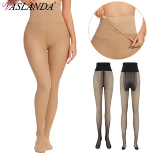 Women's Stretch Fleece Lined Warm Pantyhose Winter Removable Two-piece Tights US - Picture 1 of 18