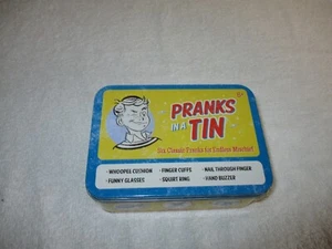 Pranks In A Tin Hinged Collectible Tin NEW PRANK GAG GIFT WHOOPEE CUSHION - Picture 1 of 4