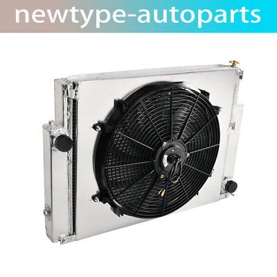 For 1992-1999 BMW E36 323i 325i 328i MT 2 Row Aluminum Radiator+16" Fan+Shroud - Image 1 of 4