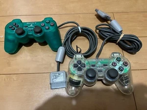PS1 PlayStation Controller DualShock SCPH-1150 Clear & Green Color - Picture 1 of 9