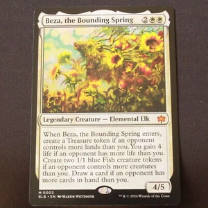 Beza, The Bounding Spring Magic The Gathering Bloomburrow Mythic 2 casi nuevo - Imagen 1 de 6