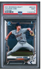 : 2021 BOWMAN DRAFT #BDC-69 JACKSON JOBE CHROME 1ST PROSPECT PSA 9 - Picture 1 of 2