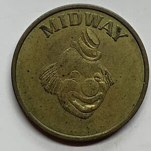 SCARCE MIDWAY GAME TOKEN WITH CREEPY CLOWN FACE