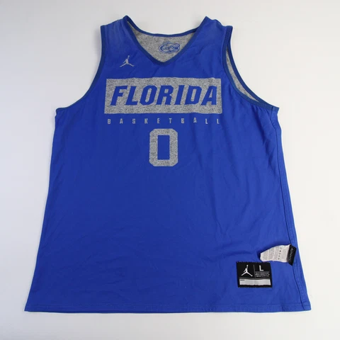 Florida Gators Air Jordan Practice Jersey - Basketball Men's Blue/Gray Used Cover