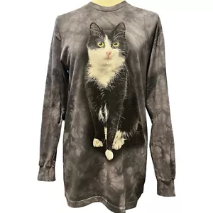 The Mountain Shirt Medium Cat Long Sleeve Tie-Dye 100% Cotton - Picture 1 of 7