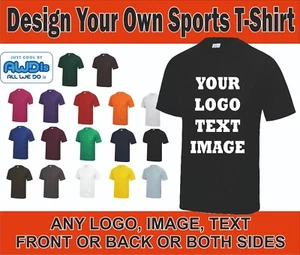 CAMISETAS DEPORTIVAS PERSONALIZADAS - CUALQUIER TEXTO/LOGOTIPO - Material absorbente de humedad por AWD - Imagen 1 de 20