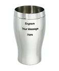 NEW Personalised Polished Pewter Beer Glass Beaker Any Message Engraved