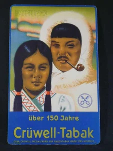 Antike Crüwell Tabak Eskimo Werbung Werbeaufsteller Pappe - Bild 1 von 1