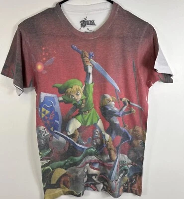 2013 Nintendo Legend Of Zelda Ocarina Of Time 3D AOP Camiseta Talla Pequeña Foto 1 de 4