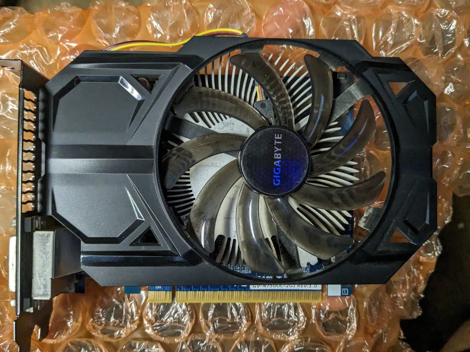 Gigabyte NVIDIA GeForce GTX 750 GV-N750oc-2GI DDR5 PCI-E HDMI DVI Graphics card - Image 1 of 1
