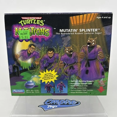 Mutatin' Splinter TMNT Mutations 1992 Playmates Action Figure NEW MISB SEALED - Image 1 of 4