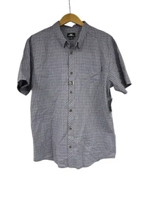 Oniell Men’s Gray Plaid Casual Short Sleeve Button Up Shirt Men’s Size XL New  - Picture 1 of 8