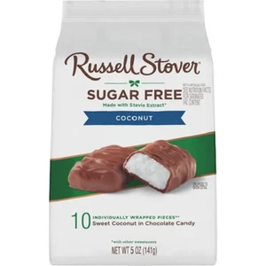 Russell Stover Sugar Free Sweet Coconut Chocolate Candy - Picture 1 of 1