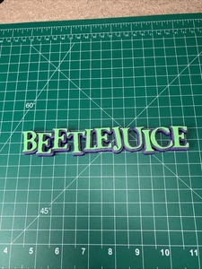 3D Printed Beetlejuice Logo Sign Display Fan Art - Picture 1 of 3