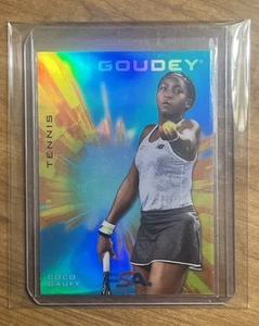 COCO GAUFF 🎾 RISING SUPERSTAR!!! ✨ROOKIE✨CARD ✨RARE✨BLUE REFRACTOR 2021 UD - Picture 1 of 2