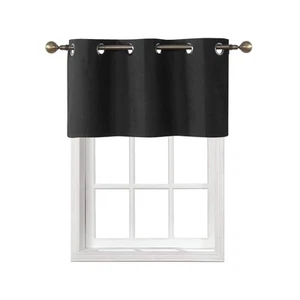 Grommet Top Blackout Curtain Valance Window Topper for Living Room, Small Str... - Picture 1 of 7