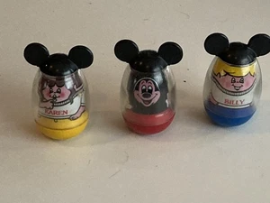 Vintage Toys Mouseketeers Billy Karen Mickey Mouse Weeble Wobbles Disney 1970’s - Bild 1 von 6