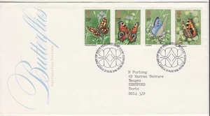 GB Stamps First Day Cover British Butterflies, peacock, skipper, blue SHS 1981 - Picture 1 of 1
