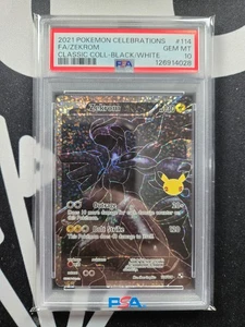 2021 POKEMON CELEBRATIONS CLASSIC COLL FULL ART ZEKROM 114/114 PSA 10 GEM MINT - Picture 1 of 2