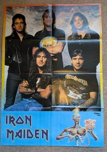 Vintage Iron Maiden Hammer Metal Hammer Magazine Poster 1980s - 78cms x 55cms - Foto 1 di 6