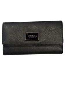 Cartera Guess Negra/Plateada 7"x4" Nueva - Imagen 1 de 5