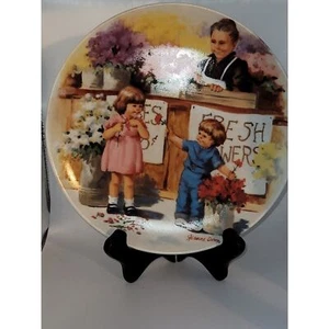 Jeanne Down’s ~ “The Flower Arrangement” ~ Edwin M Knowles China ~ #7412A ~ 1986 - Picture 1 of 6