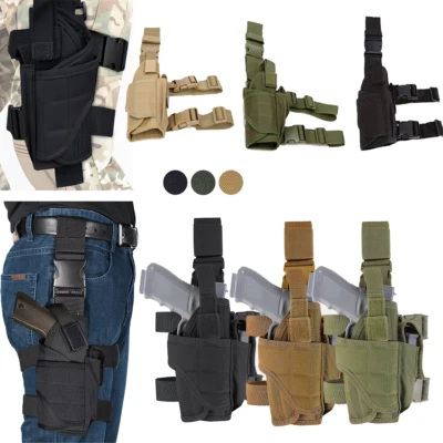 Tactical Adjustable Pistol Gun Drop Leg Thigh Holster with Mag Pouch Right Hand - Image 1 of 4