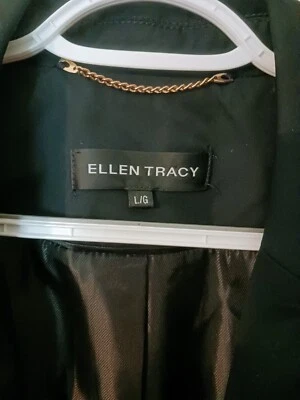 Новый Ellen Tracy черный плащ большой 28,5 длины (peacoat стиль/пояс) - Изображение 1 из 4